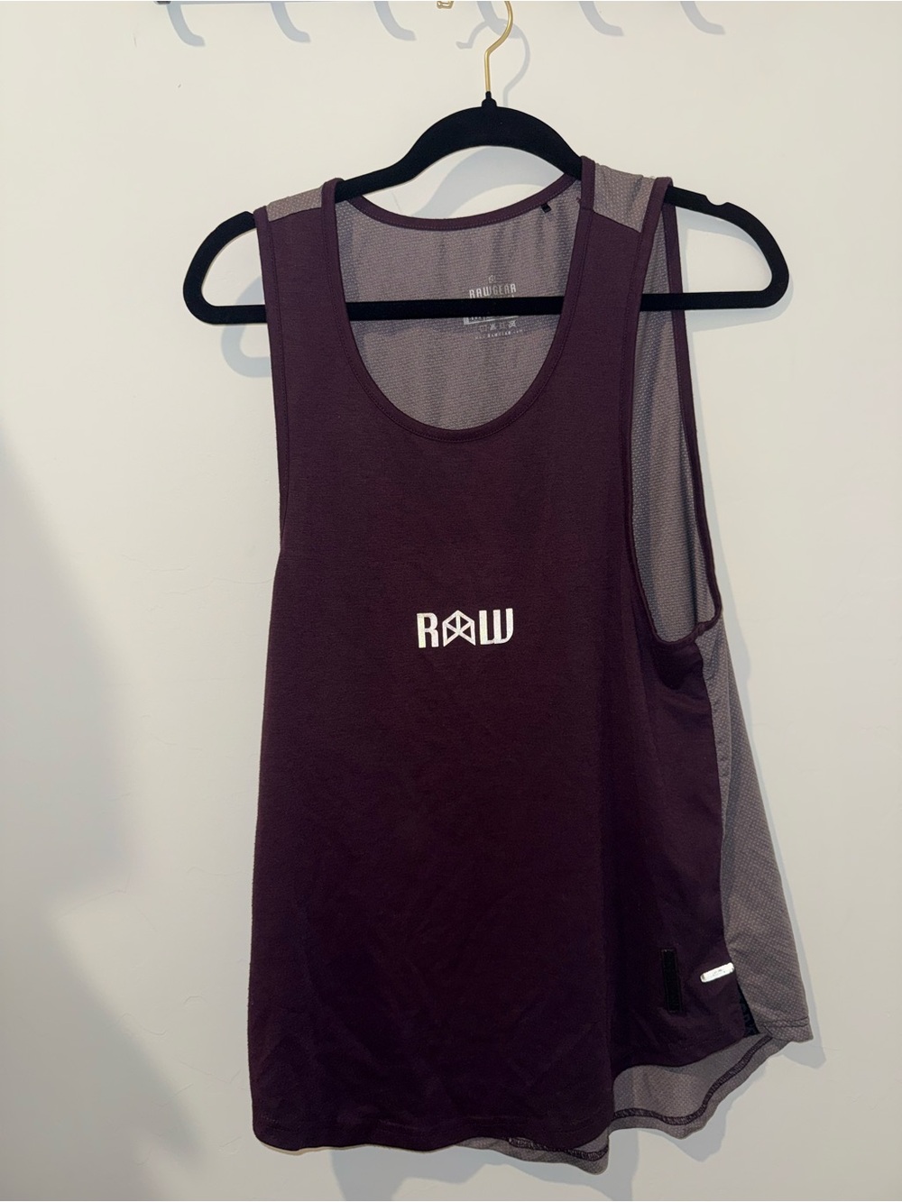 RAW Men’s Performance Tank Top in Plum